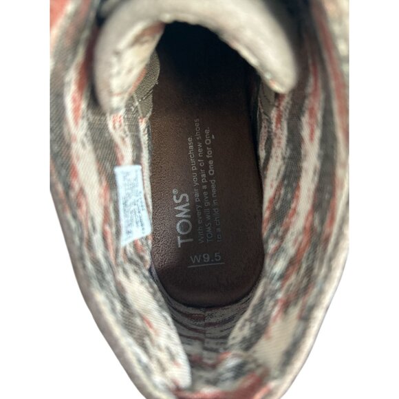 Toms Womens Desert Wedge Ankle Booties 9.5 Taupe Suede Comfortable Casual Shoes - Picture 6 of 6